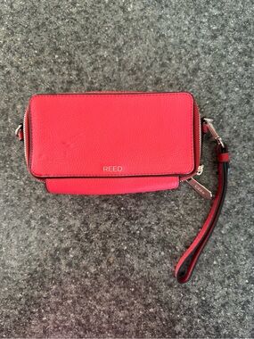 Reed Red Leather Wristlet Wallet